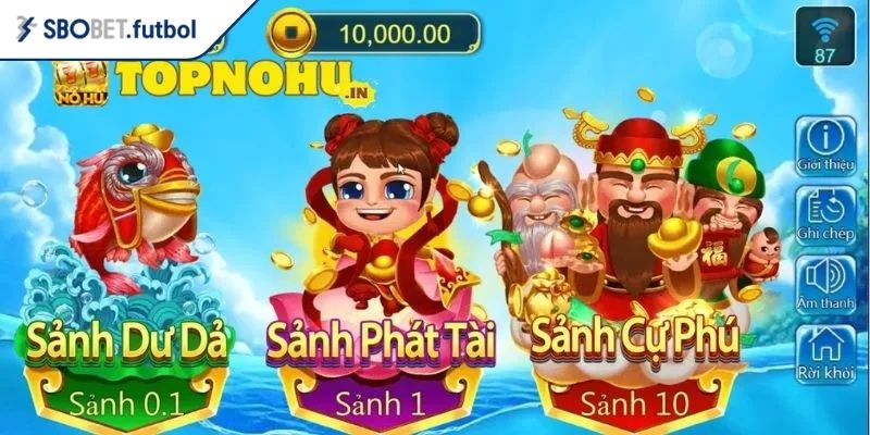 Các phòng chơi trong Tam Tiên Bắn Cá SBOBET