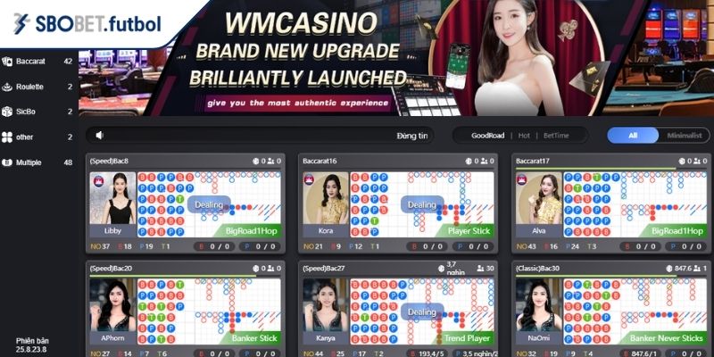 Tính năng nổi bật khi chơi WM trực tuyến SBOBET